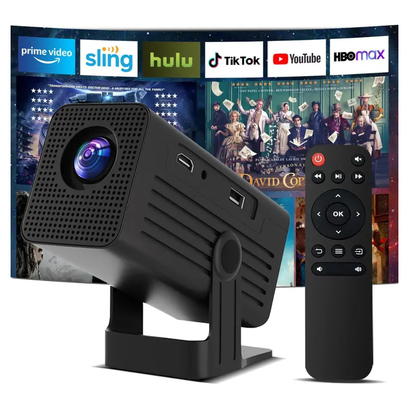 Portable 1080P Mini Projector With Wifi & Bluetooth 1