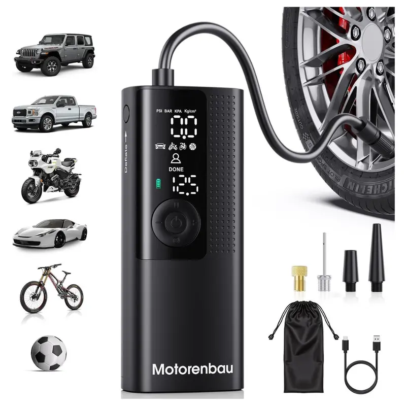 Portable 150Psi Mini Air Pump With Digital Pressure Gauge 1