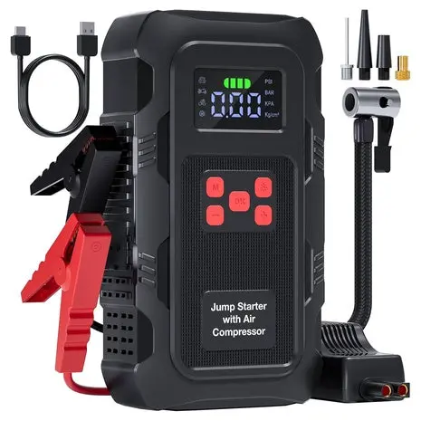 Portable Car Battery Jump Starter With Tire Inflator 1
