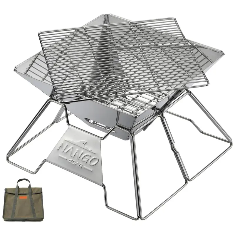 Portable Flatpack Camping Bbq Wood Burning Stove 1