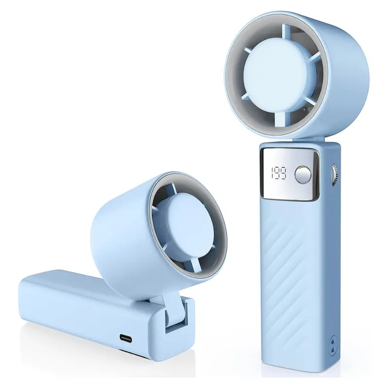 Portable Handheld Foldable Turbo Fan With Led Display (3 Colors) 1