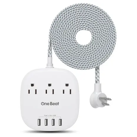 Power Strip With 3 Outlet 4 Usb Ports 1