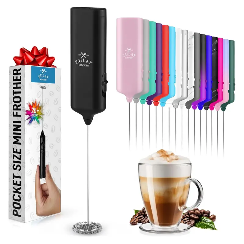 Powerful Handheld Stocking Stuffer Milk Frother Wand (3 Colors) 1
