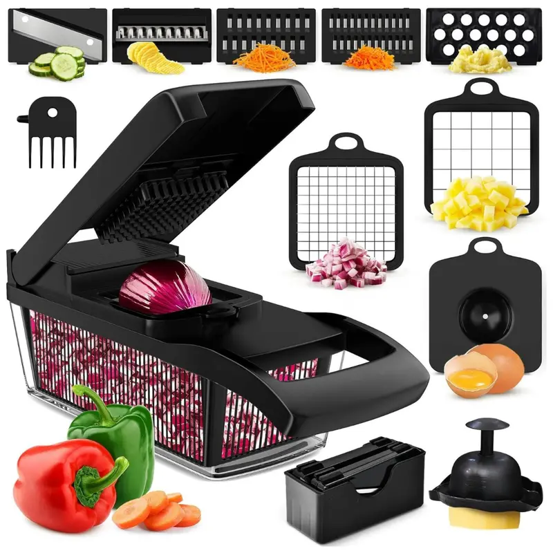 Prepnaturals 8-In-1 Vegetable Chopper With Container 1