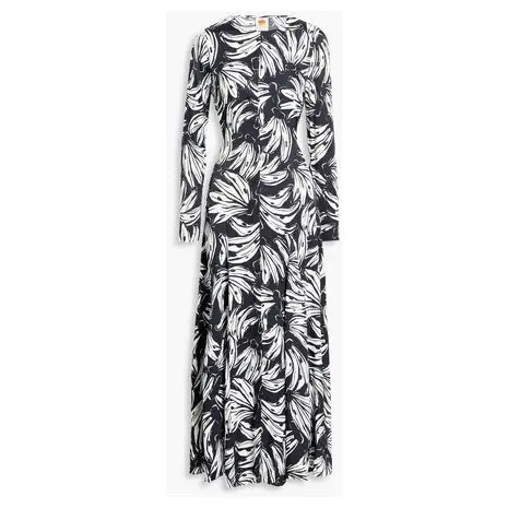 Printed Satin Maxi Dress 1