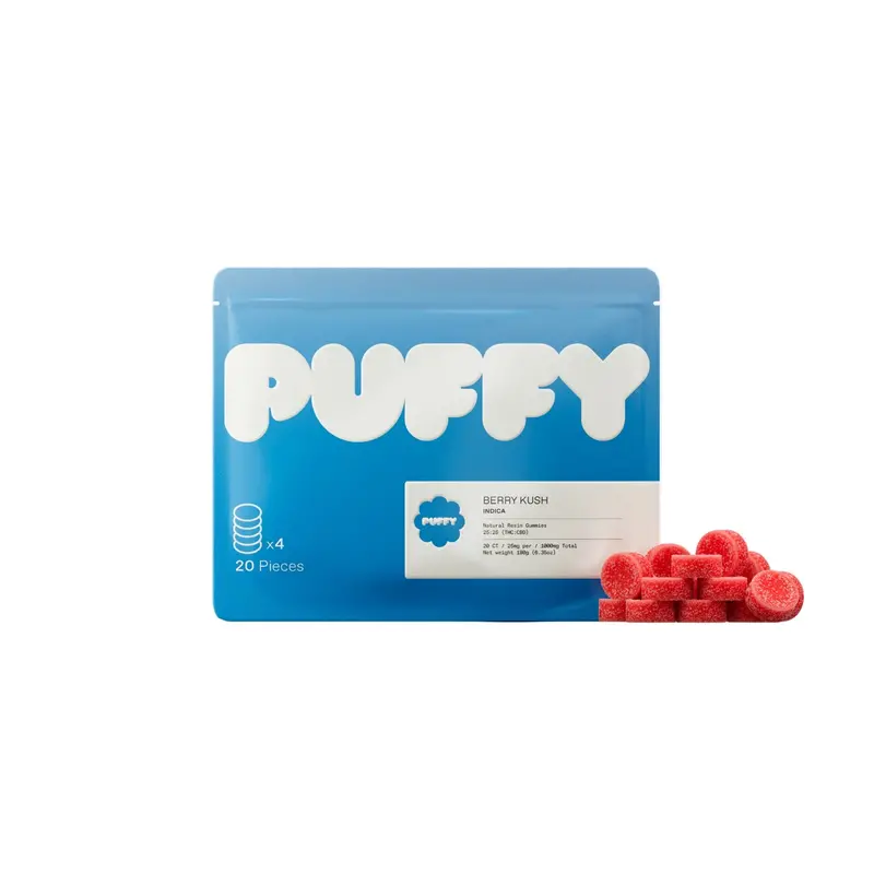 Puffy Natural Resin Gummies | 20Pc Big Pack 500 Mg 1