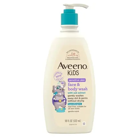 Pump Bottle Aveeno Kids Face & Body Wash 1