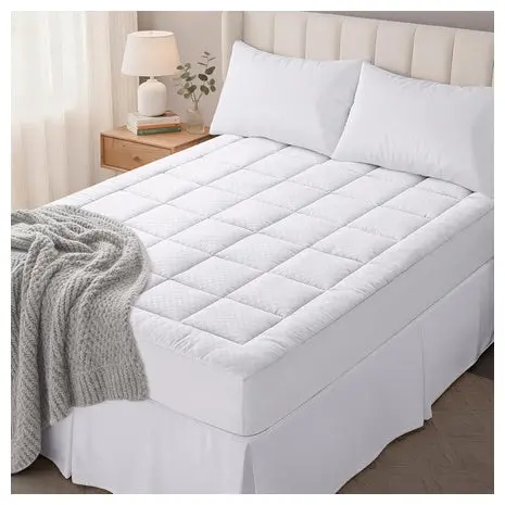 Queen Quilted Mattress Pad Pillow Top 1