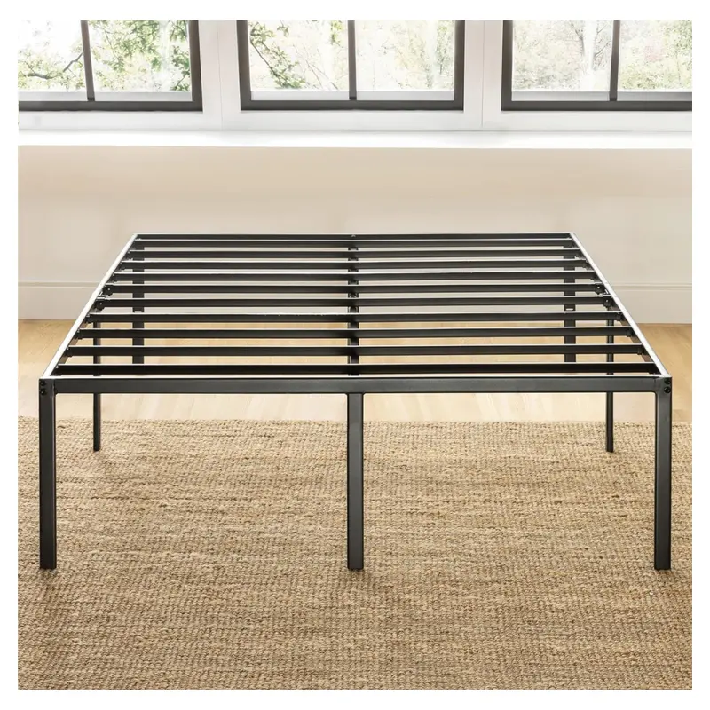 Queen Size 18" Best Price Mattress Metal Platform Bed 1