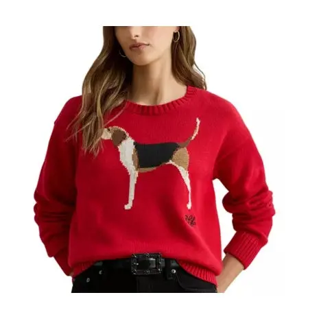 Ralph Lauren Women's Knit Dog Sweater 1