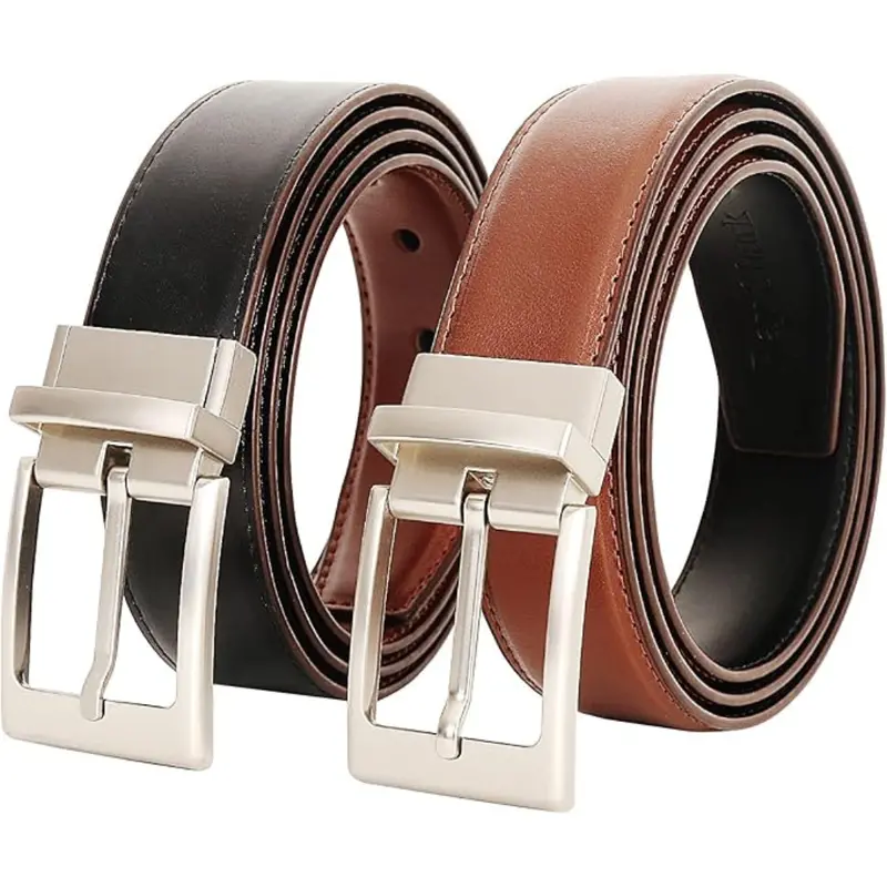 Ray Shark Men's 1.25" Cut 2 Styles In 1 Reversible Belt 1