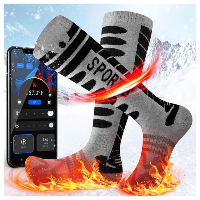 Rechargeable 5000Mah Usb-C Electric Heating Socks 1