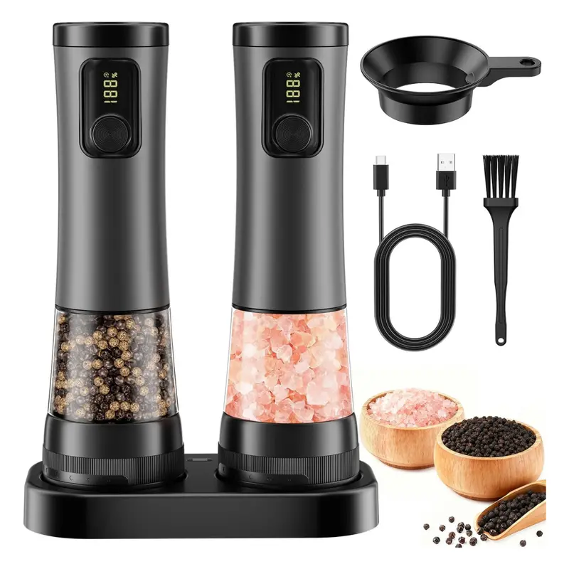 Rechargeable Electric Salt And Pepper Grinder Set 1