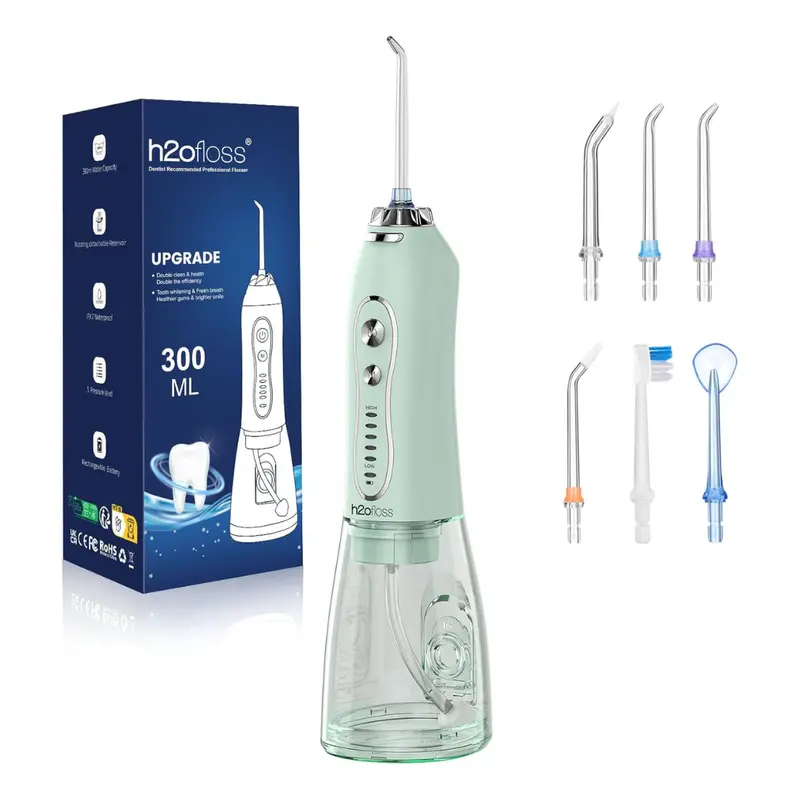 Rechargeable Ipx7 Waterproof Dental Flosser Teeth Pick With 5 Modes 1