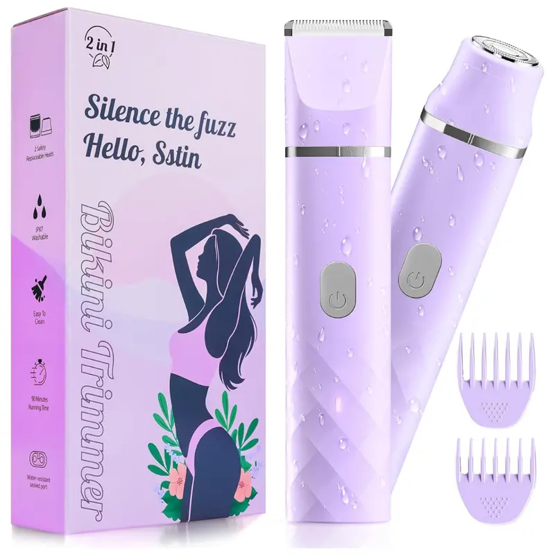 Rechargeable Ipx7 Waterproof Electric Bikini Trimmer (5 Colors) 1