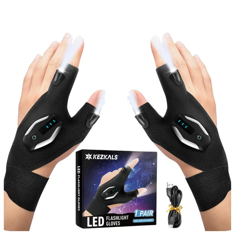 Rechargeable Led Flashlight Gloves 1