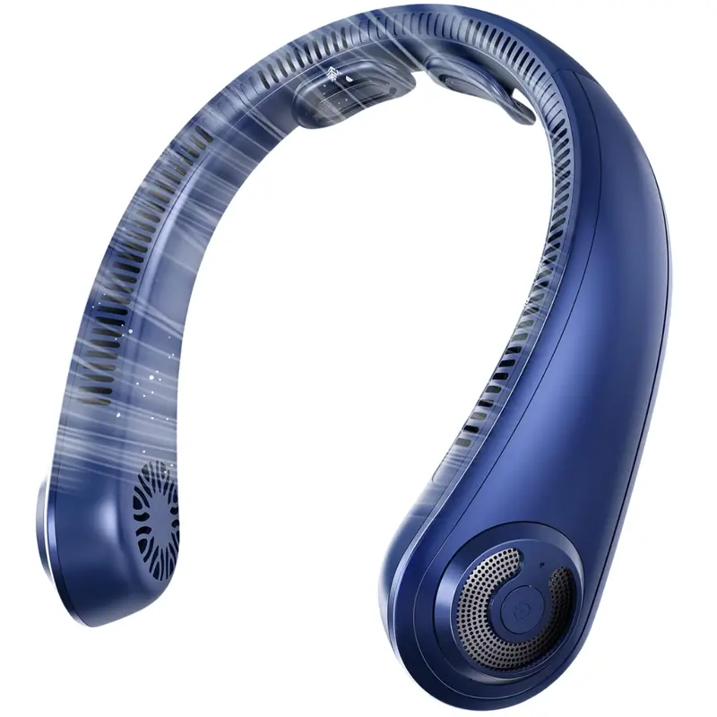 Rechargeable Lightweight Wearable Neck Fan With Support 1