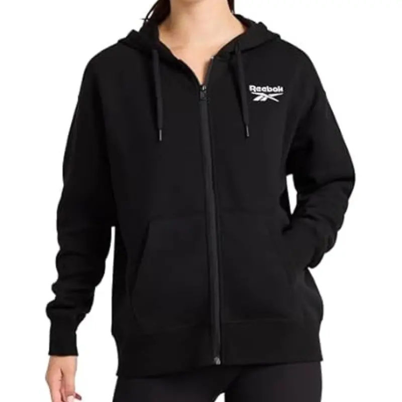 Reebok Women's Embroidery Standard Fit Full-Zip Hoodie 1