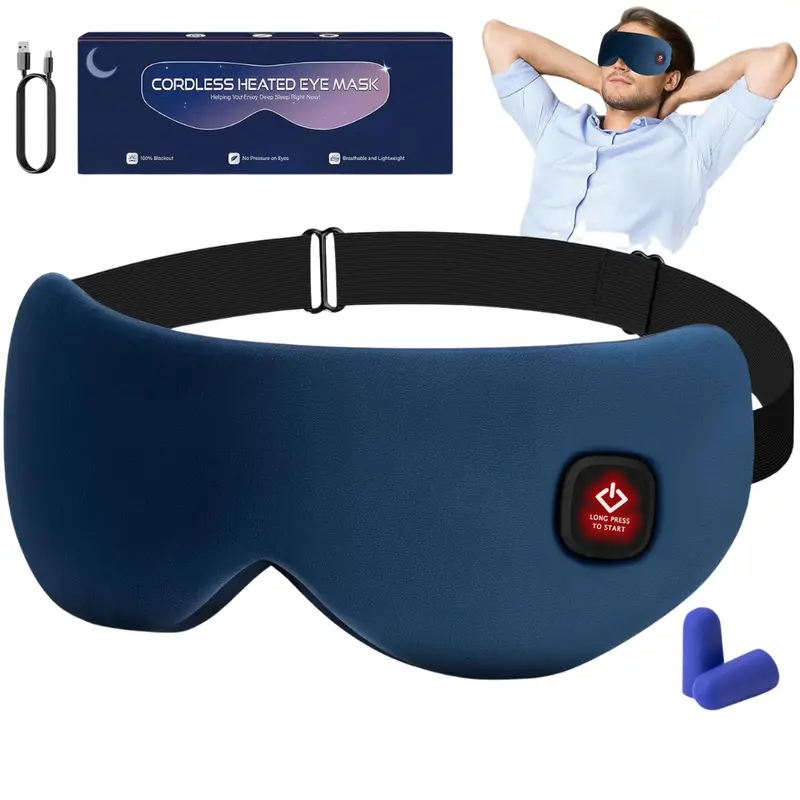 Reusable Cordless Electric Heated Eye Mask 1