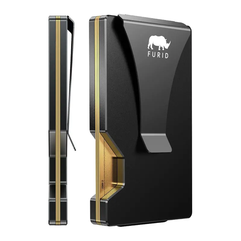 Rfid Slim Minimalist Card Metal Wallets With Money Clip 1
