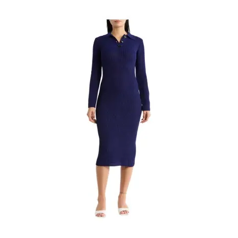 Ribbed Knit Sweater Dress 1