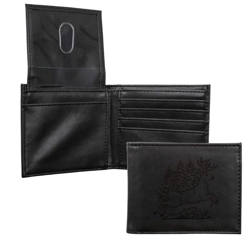 Rico Georgia Bulldogs Brown Laser Engraved Billfold 1