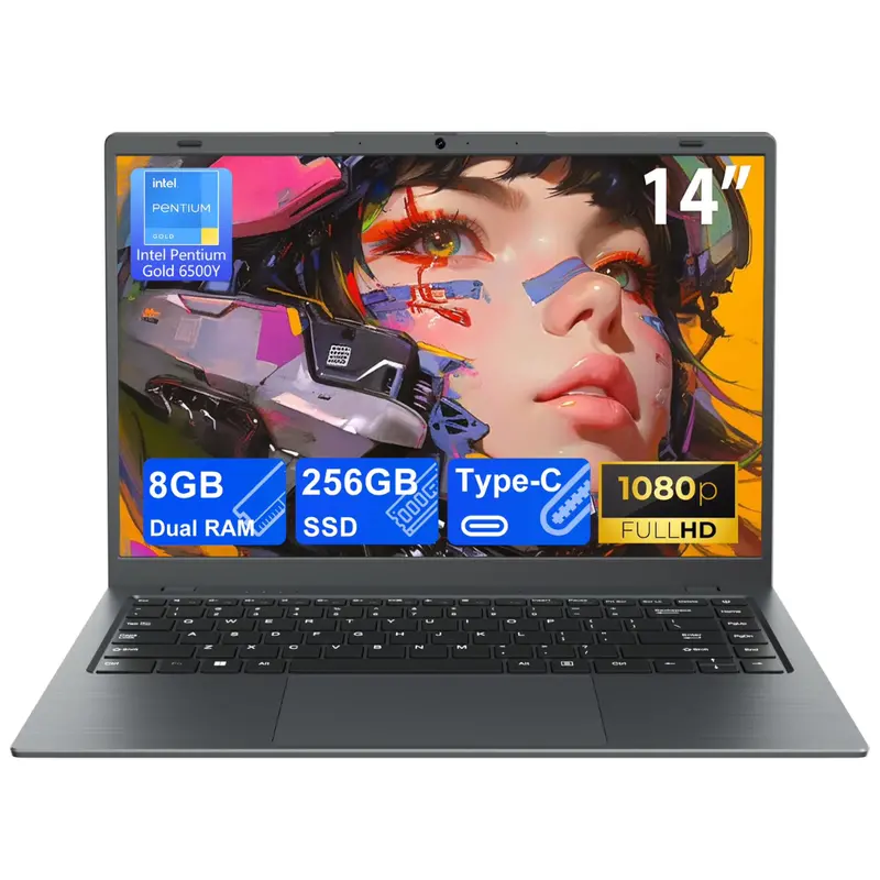Rnruo Ncs14y8256 14" Fhd Laptop (Pentium Gold 6500Y / 8Gb Ram / 256Gb Ssd) 1