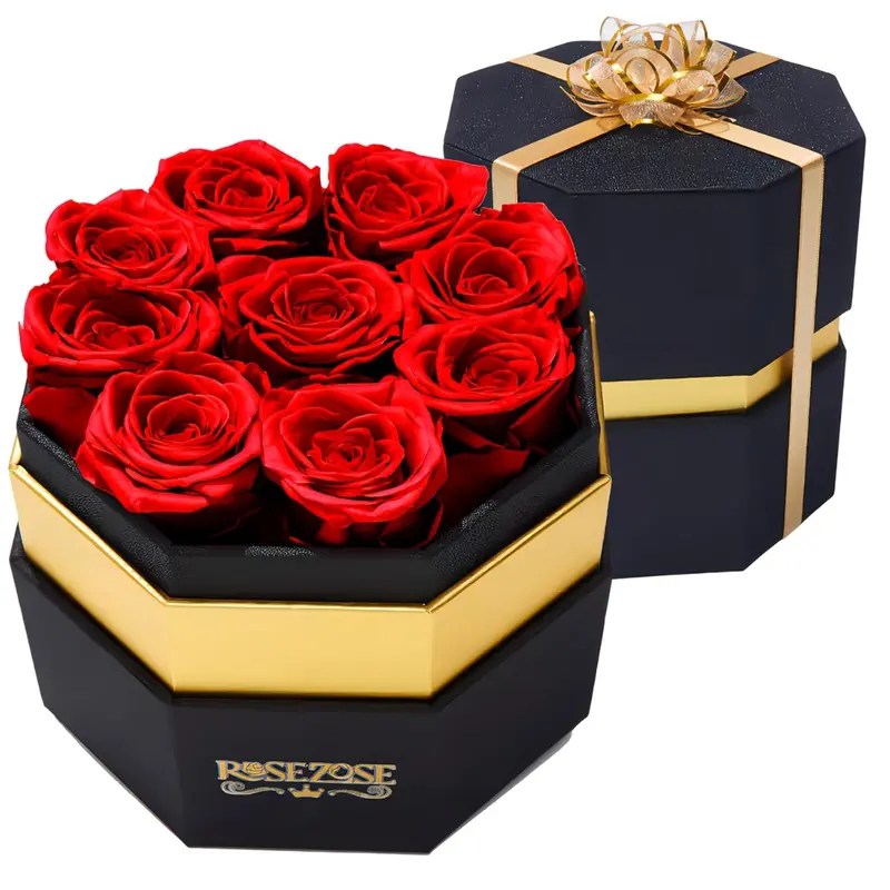 Rosezose Preserved Red Forever Rose Gift Box 1