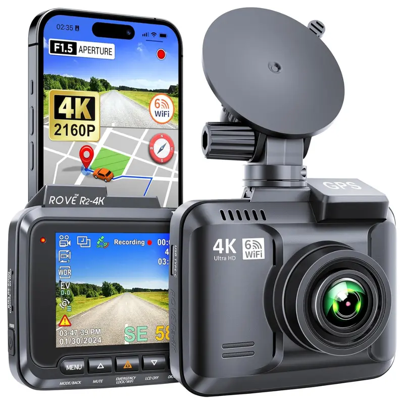 Rove R2-4K Uhd 2.4" Ips Screen Dash Cam W/ Wifi & Night Vision 1