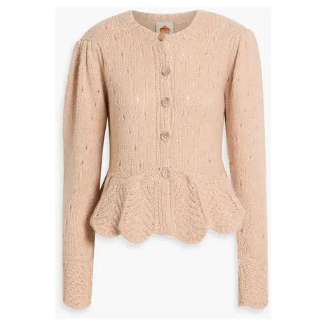 Ruffled Pointelle Cardigan 1