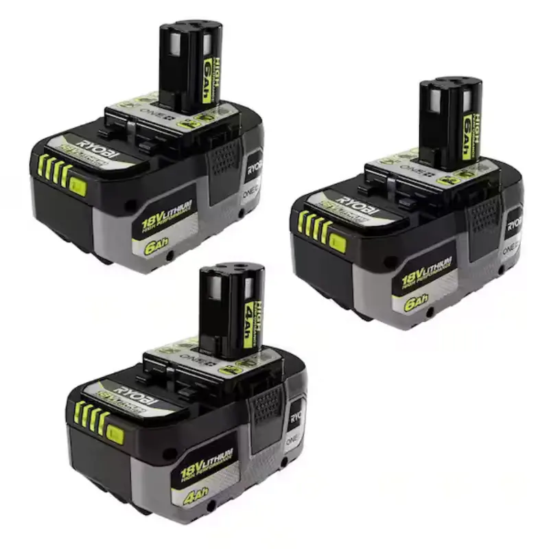 Ryobi One+ 18V Batteries: 2-Count 6Ah + 1-Count 4Ah Battery 1