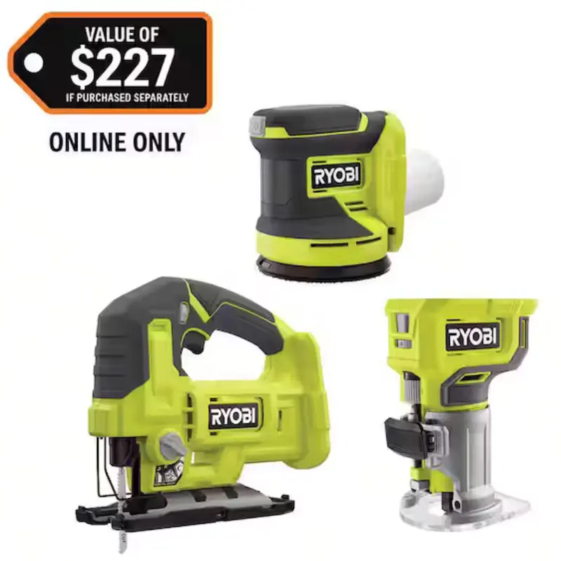Ryobi One+ 18V Cordless 3-Tool Combo Kit 1