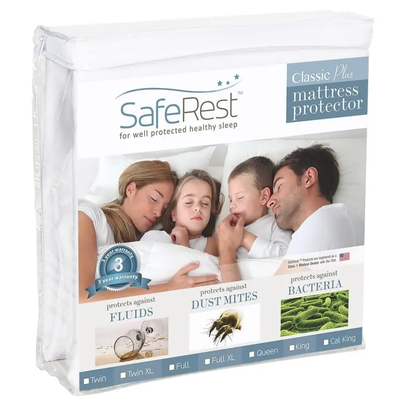 Saferest Twin Xl Waterproof Cotton Mattress Protector 1
