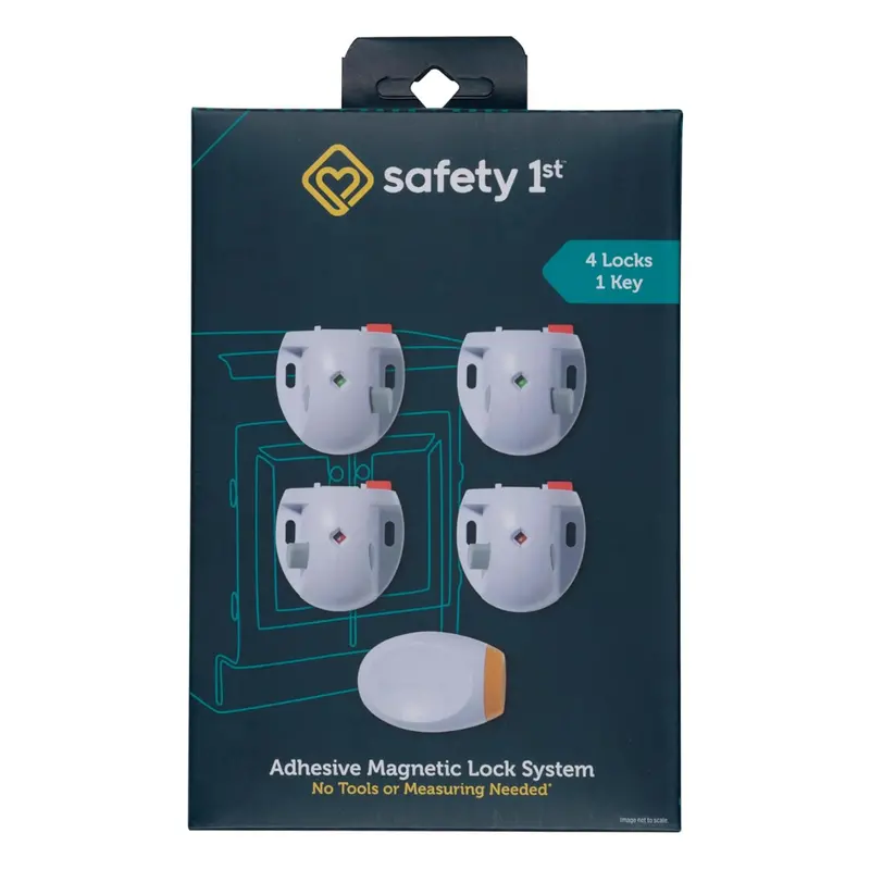 Safety 1St Adhesive Magnetic Lock System (4 Locks With 1 Key) 1
