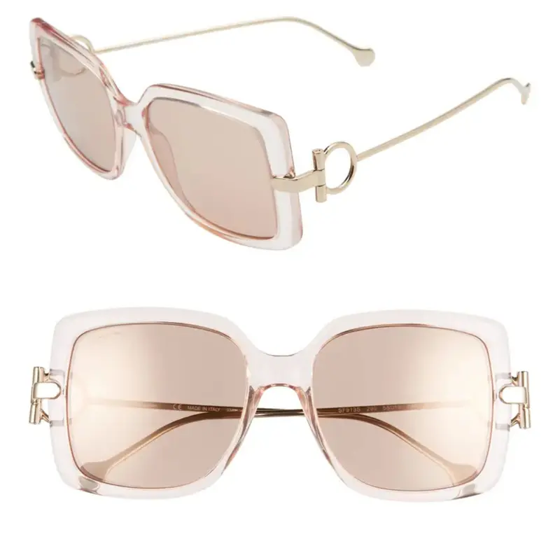 Salvatore Ferragamo Gancio 55Mm Square Sunglasses (3 Colors) 1
