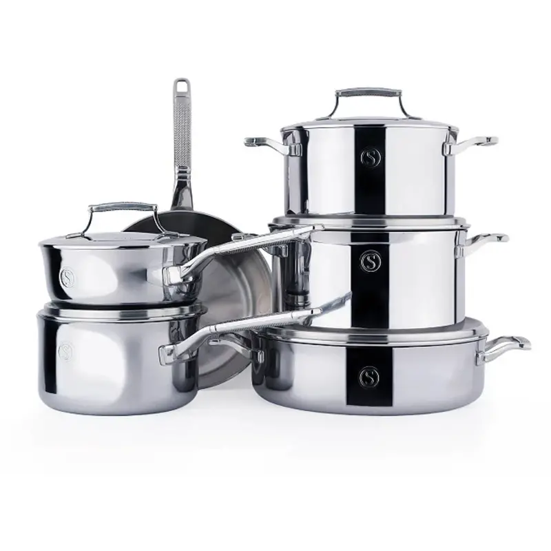 Saveur Selects Voyage Series Tri-Ply Stainless Steel 11-Piece Cookware Set + $50 Kohls Cash 1