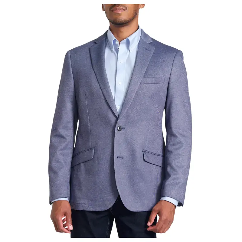 Savile Row Co Blue Knit Blazer 1