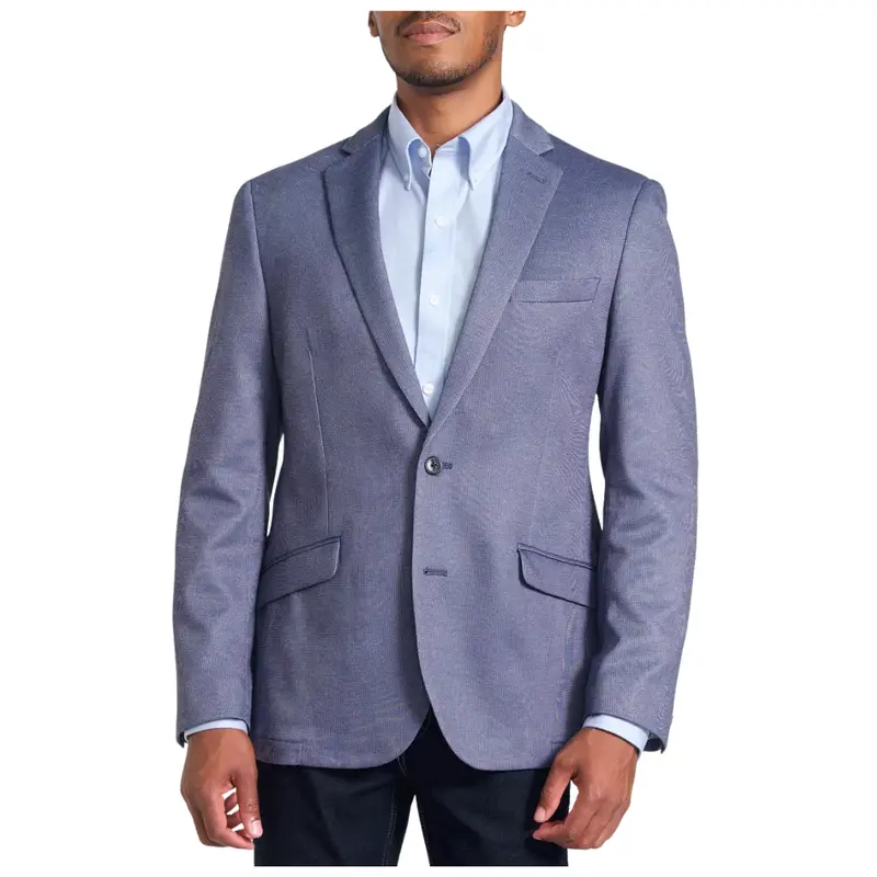 Savile Row Co Blue Knit Blazer 1