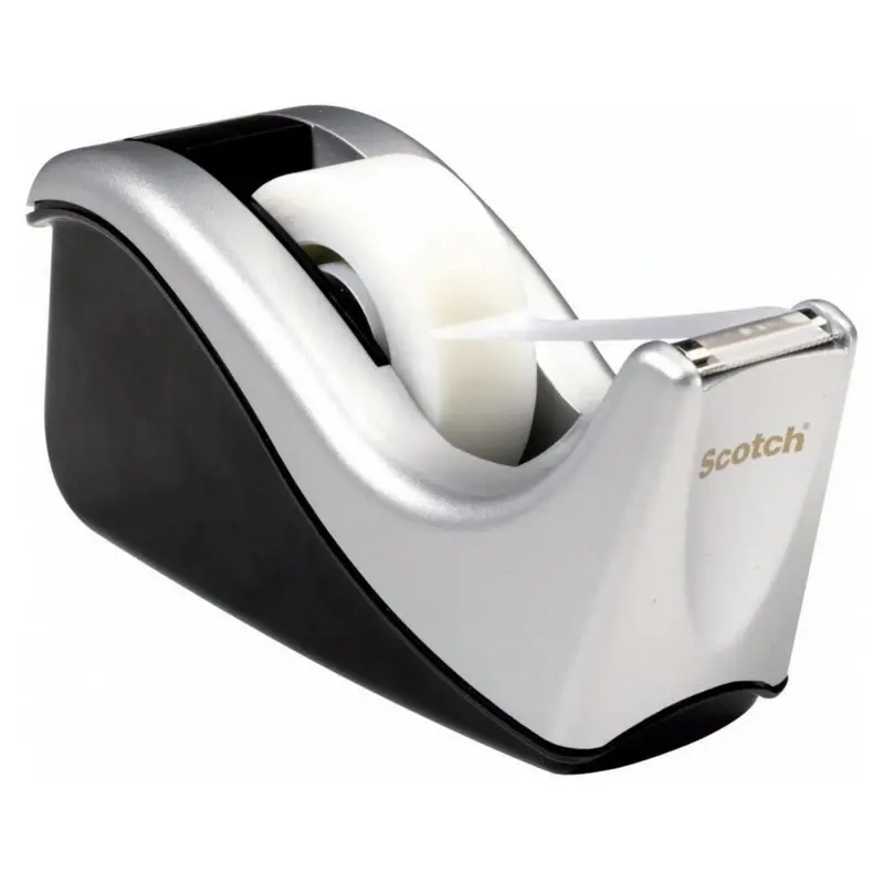 Scotch Desktop 2-Tone Tape Dispensers, Silvertech (C60-St) 1