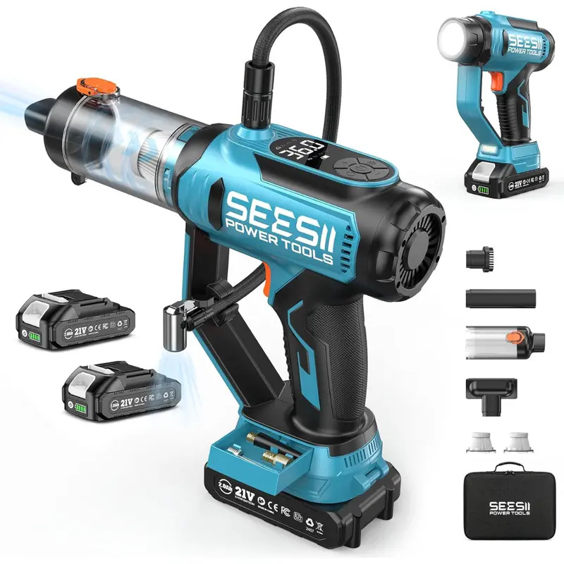 Seesii 3-In-1 150Psi Cordless Tire Inflator With Auto-Shutoff 1