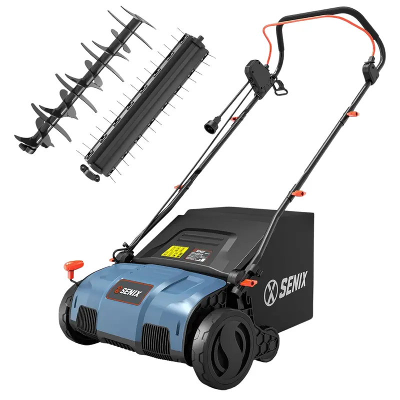Senix Corded 2-In-1 Dethatcher/Scarifier (15"/13Amp) 1