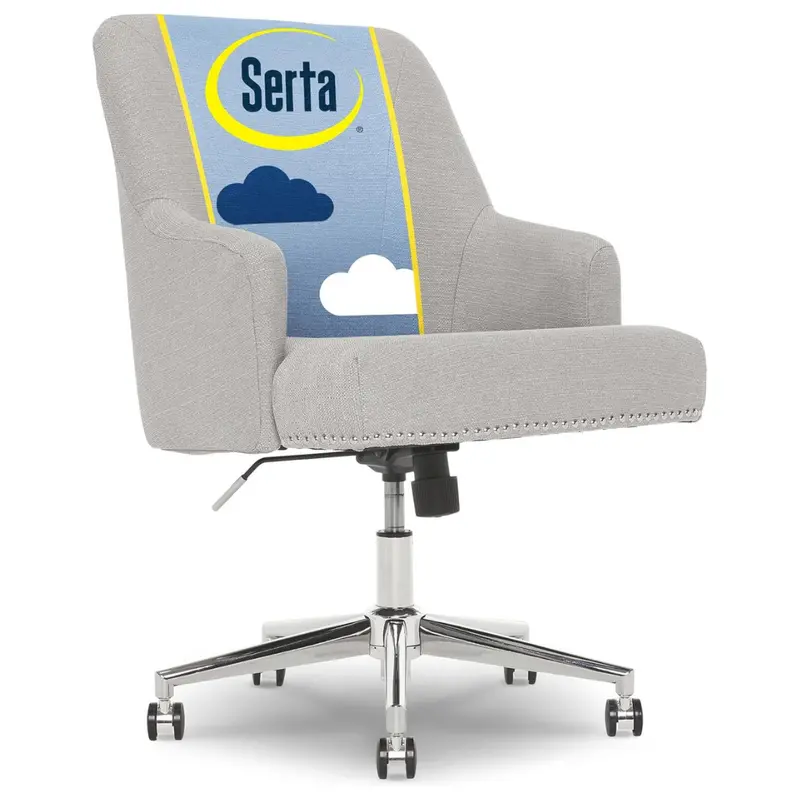 Serta Leighton Memory Foam Height-Adjustable Desk Accent Chair 1