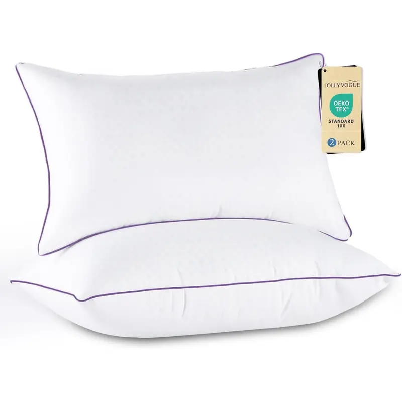Set Of 2 Jollyvogue Queen Size Bed Pillows 1