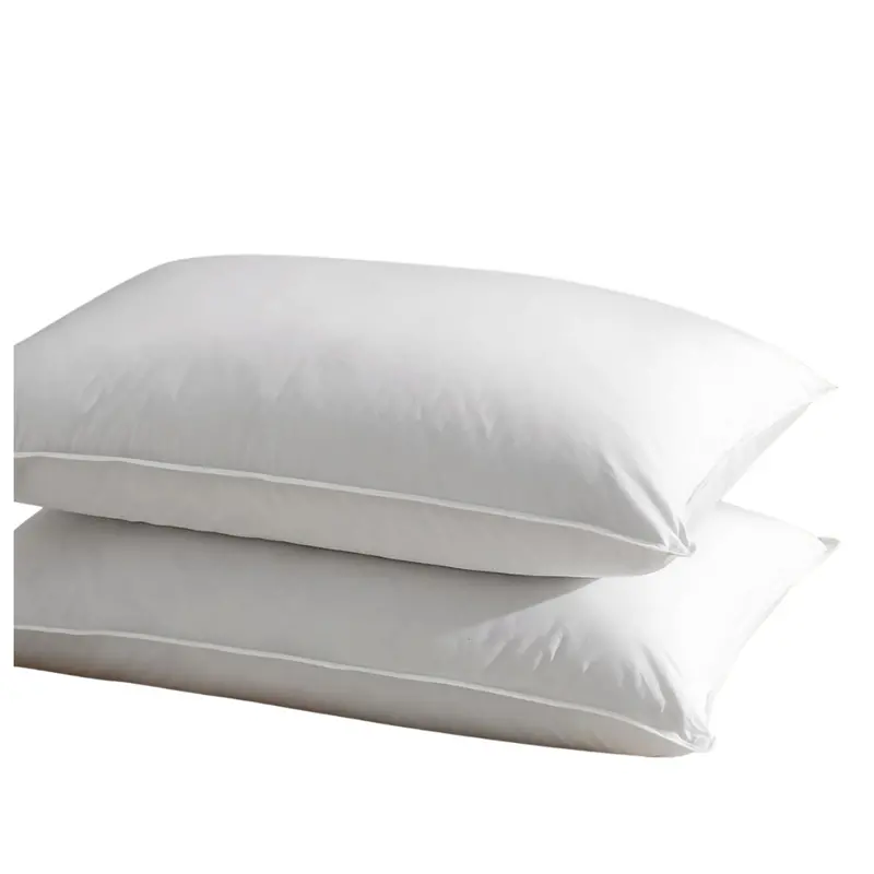 Set Of 2 Queen Size Goose Down Pillows W/ 750 Fill Power 1