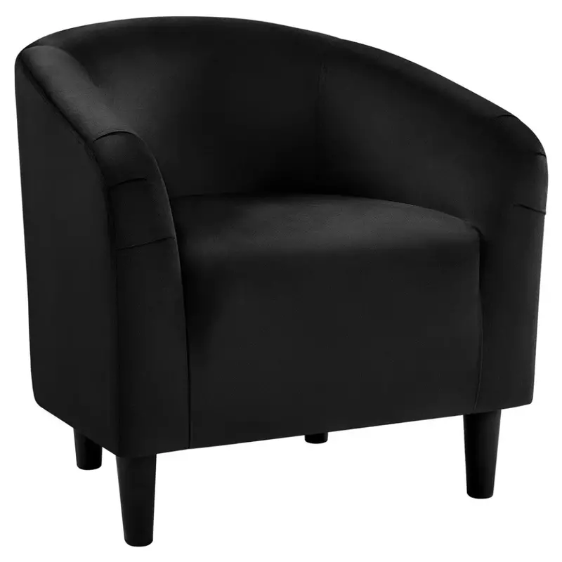Set Of 2 Renwick Modern Upholstered Accent Chair (Black Velvet) 1