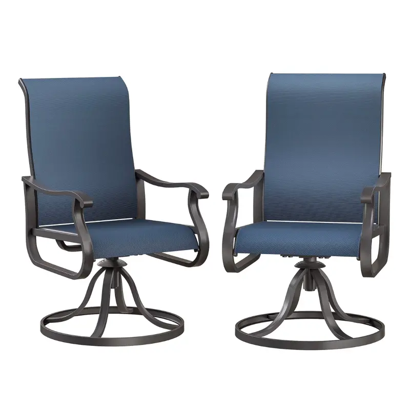 Set Of 2 Udpatio High Back Outdoor Dining Chairs 1