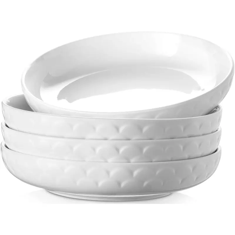 Set Of 4 Dowan 54Oz Large Ceramic Salad & Soup Bowls 1