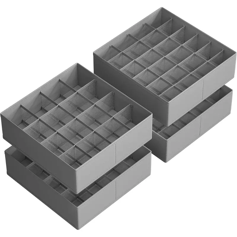 Set Of 4 Songmics Foldable Drawer Organizers 1