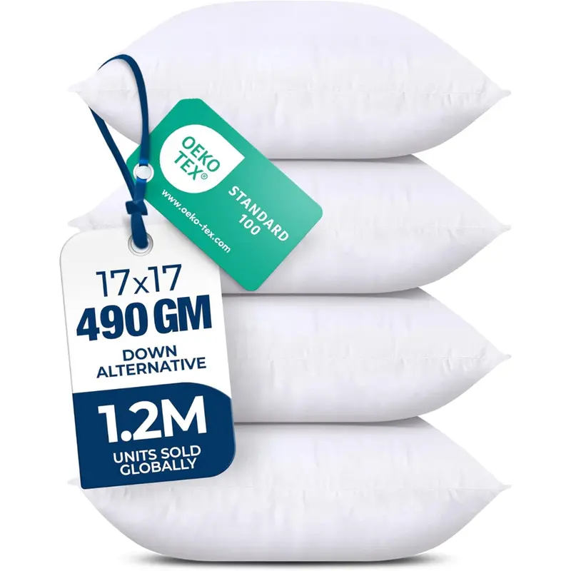 Set Of 4 Utopia Bedding 17'' X 17'' Down Alternative Decorative Throw Pillows 1