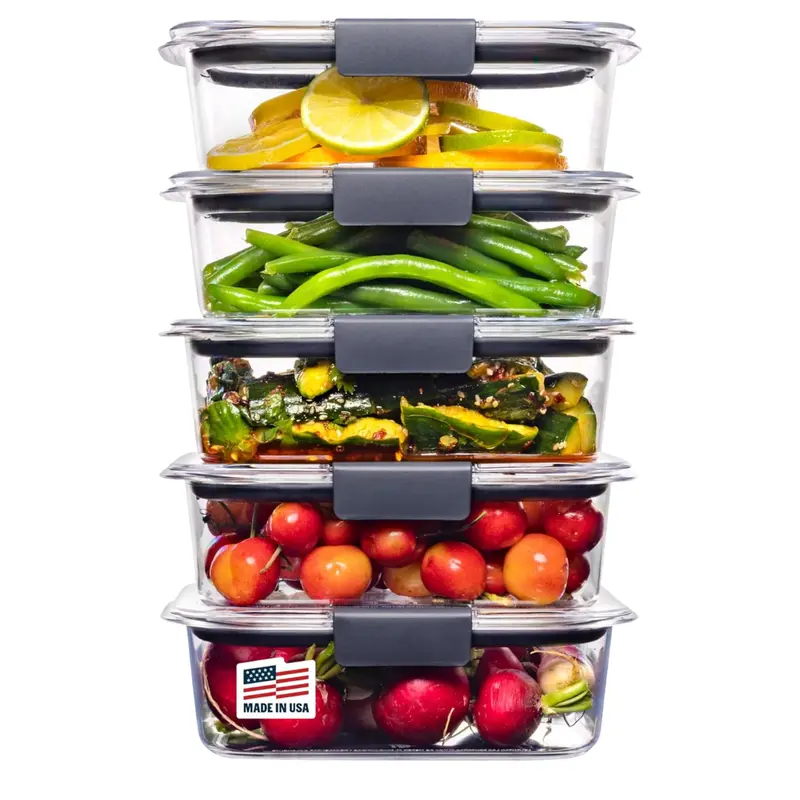 Set Of 5 Rubbermaid Brilliance Food Storage Containers (3.2 Cup) 1